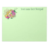 ヒョウ黄ゲコグリーン ノートパッド (正面)