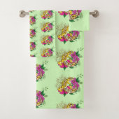 ヒョウ黄ゲコグリーン バスタオルセット (インサイチュ)