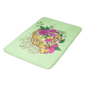 ヒョウ黄ゲコグリーン バスマット (アングル)