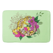 ヒョウ黄ゲコグリーン バスマット (正面)