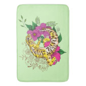 ヒョウ黄ゲコグリーン バスマット (正面縦)