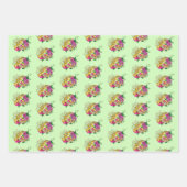 ヒョウ黄ゲコグリーン ラッピングペーパーシート (正面)