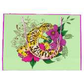 ヒョウ黄ゲコグリーン ラージペーパーバッグ (裏面)