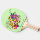 ヒョウ黄ゲコグリーン 卓球ラケット (横)
