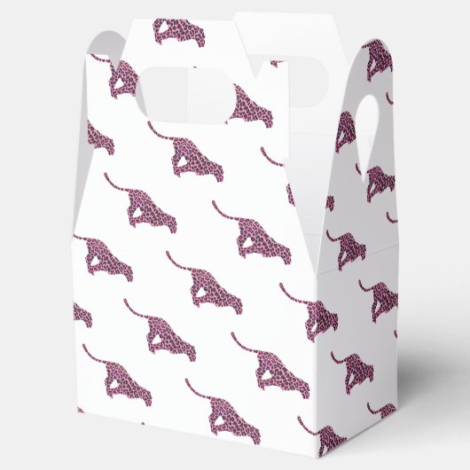 ヒョウ黒とホットピンクプリントシロエット フェイバーボックス (オープン)