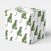 ヒョウ黒と緑のシルエット フェイバーボックス (裏面サイド)