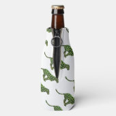 ヒョウ黒と緑のシルエット ボトルクーラー (ボトル裏面)