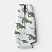 ヒョウ黒と緑のシルエット ボトルクーラー (裏面)