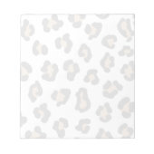 ヒョウ黒オレンジワイルドアニマルスキンパター ノートパッド (正面)