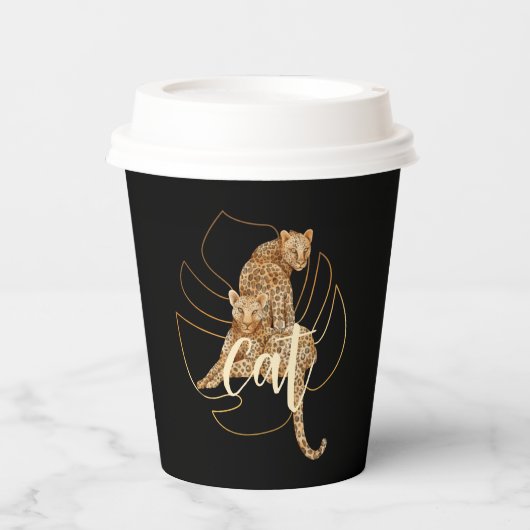 ヒョウ黒ベビー紙 紙コップ (正面)