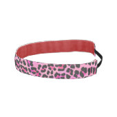 ヒョウ黒熱ピンクプリント アスレチックヘッドバンド (右)