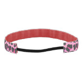 ヒョウ黒熱ピンクプリント アスレチックヘッドバンド (裏面)