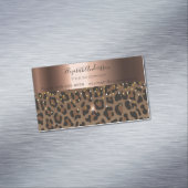 ヒョウ黒褐色スパークルスラム青銅 マグネット名刺 (インサイチュ)