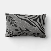 ヒョウ黒銀 ランバークッション (裏面)