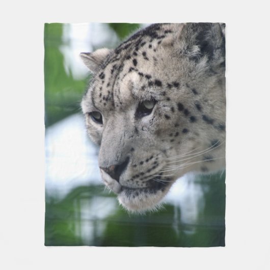 ヒョウ003 フリースブランケット (正面)