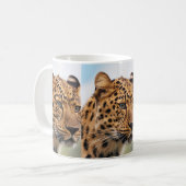 ヒョウ3マグカップ コーヒーマグカップ (正面左)