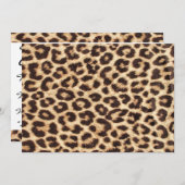 ヒョウ/アニマルプリント招待状 招待状 (正面/裏面)