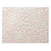 ヒョウ・オレンジアンドイエロープリント ノートパッド (正面)