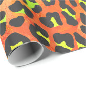 ヒョウ・オレンジアンドイエロープリント ラッピングペーパー (ロールコーナー)