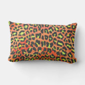 ヒョウ・オレンジアンドイエロープリント ランバークッション (裏面)