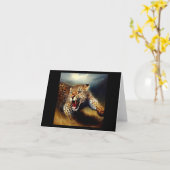 ヒョウ カード (黄色い花)