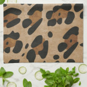 ヒョウ キッチンタオル (折り畳み)