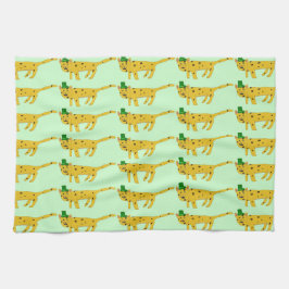 ヒョウ キッチンタオル