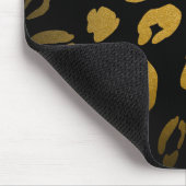 ヒョウ キリン 動物柄 ゴールド ブラック マウスパッド (コーナー)