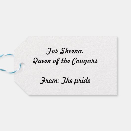 ヒョウ ギフトタグ (裏面横)