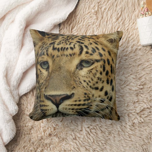 ヒョウ クッション (ブランケット)