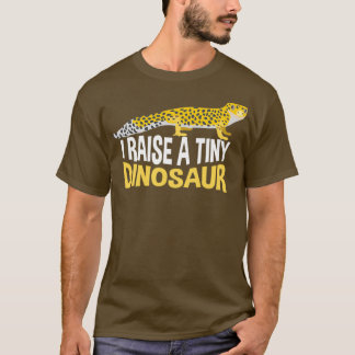 ヒョウ・ゲッコ小さな恐竜ペットのジョークリザード Tシャツ