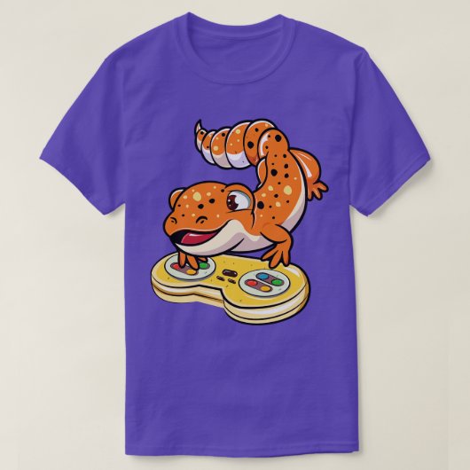 ヒョウ・ゲッコ・ゲーマー Tシャツ (デザイン正面)