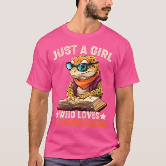 ヒョウ・ゲッコGeckosを愛する女の子 Tシャツ (正面)