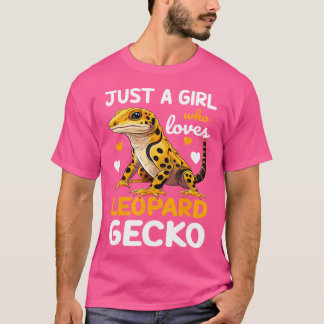 ヒョウ・ゲッコGeckosを愛する女の子 Tシャツ