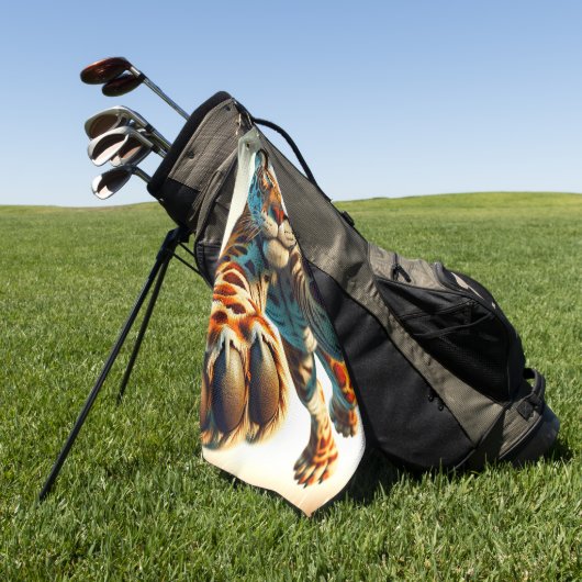 ヒョウ ゴルフタオル (グリーン)