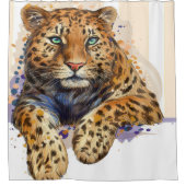 ヒョウ – ジャガーシャワーカーテン シャワーカーテン (正面)