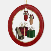 ヒョウ・スティレット・ギフトパーソナライズされたオーナメント セラミックオーナメント (左)