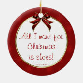 ヒョウ・スティレット・ギフトパーソナライズされたオーナメント セラミックオーナメント (裏面)