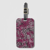 ヒョウ・タイガー・グレイ・マルーンが発見された ラゲッジタグ (正面縦)