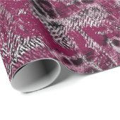 ヒョウ・タイガー・グレイ・マルーンが発見された ラッピングペーパー (ロールコーナー)