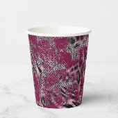 ヒョウ・タイガー・グレイ・マルーンが紙・カップを発見 紙コップ (左)