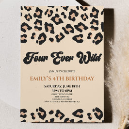 ヒョウ・チータフ4エバーワイルド4歳パーティー 招待状