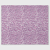 ヒョウ、チーターアニマルプリントライトピンク ラッピングペーパー (フラット)