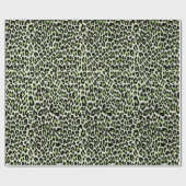 ヒョウ、チーターアニマルプリント緑 ラッピングペーパー (フラット)