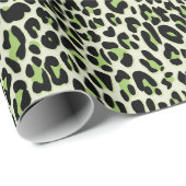 ヒョウ、チーターアニマルプリント緑 ラッピングペーパー (ロールコーナー)