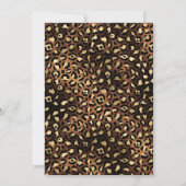 ヒョウ・チーターブラック金ゴールド卒業パーティー 招待状 (裏面)