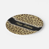 ヒョウ/チータープリントカスタムパーティー ペーパープレート (アングル)