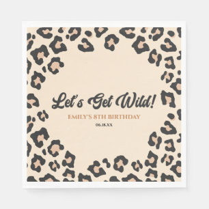ヒョウ・チーター野生にしよう!誕生日パーティー スタンダードランチョンナプキン