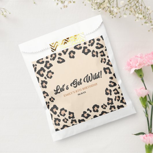 ヒョウ・チーター野生にしよう!誕生日パーティー フェイバーバッグ (封をした状態)