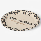 ヒョウ・チーター野生にしよう！誕生日パーティー ペーパープレート (アングル)